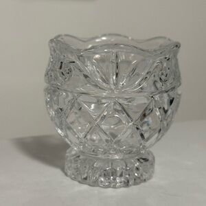 Vintage Fifth Avenue Crystal Diamond Cut Candle Holder